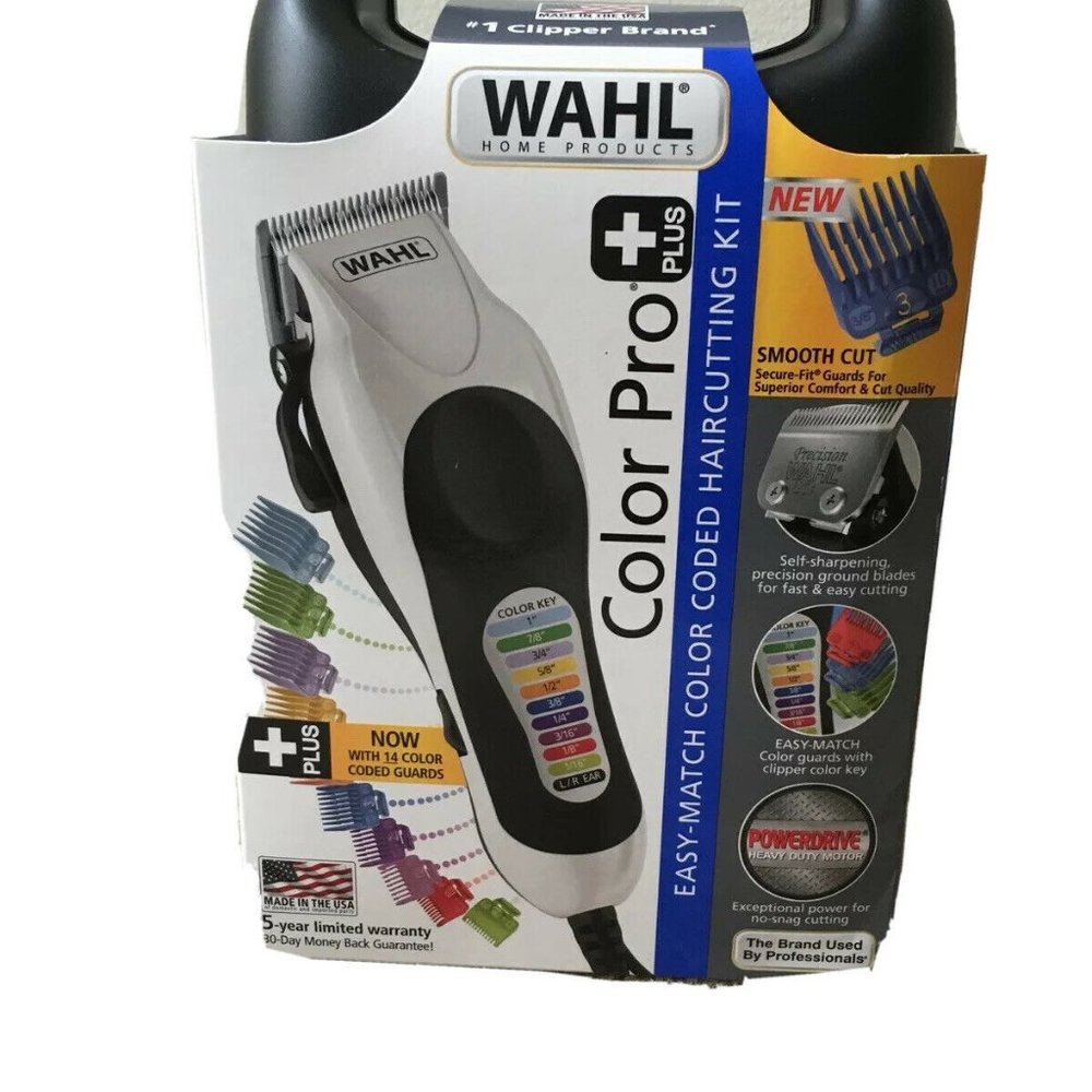 Wahl Color Pro PLUS Hair Cutting Clippers Haircutting Kit Corded